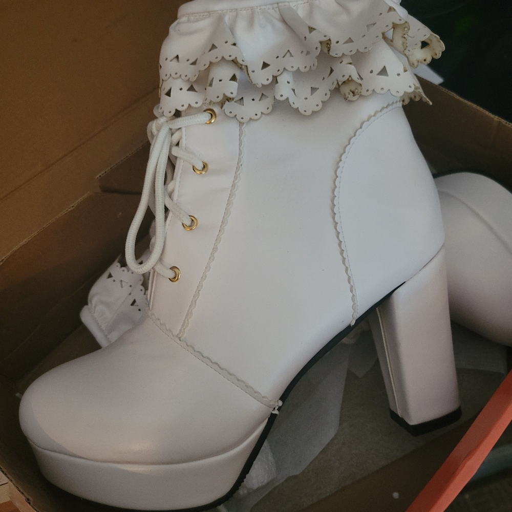 White Womans Boots - image 1